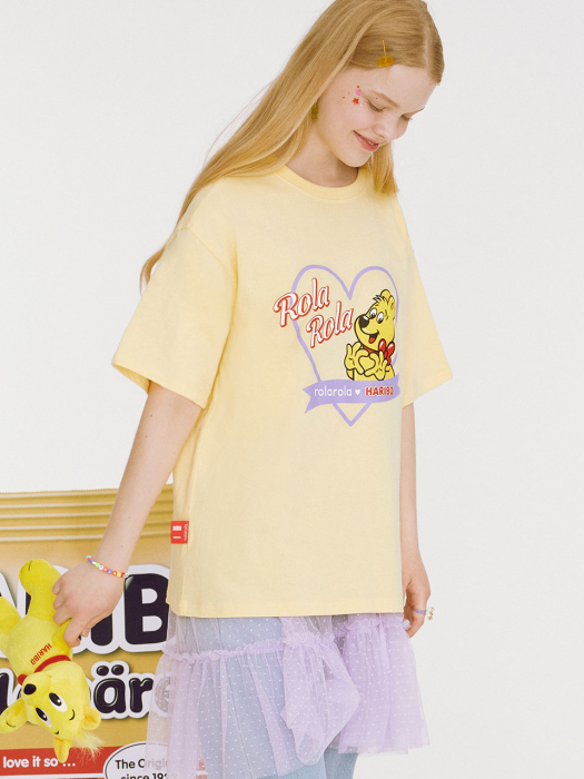 (TS-20332) ROLAROLA X HARIBO HEART T-SHIRT YELLOW