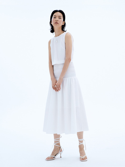 Tie Smog Dress Set_White