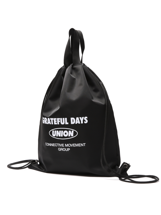 UNION TEXT LOGO KNAPSACK - BLACK