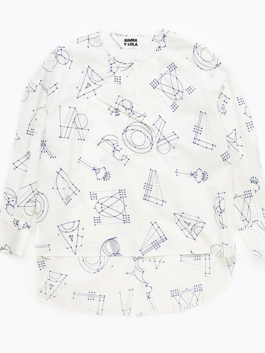 A-line blouse with Astrology print_B206AWB002WH