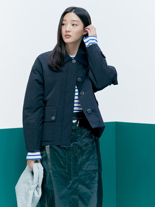 [구호플러스]Out Pocket Coating Midi Skirt - Green (KE0927M01M) [W CONCEPT]