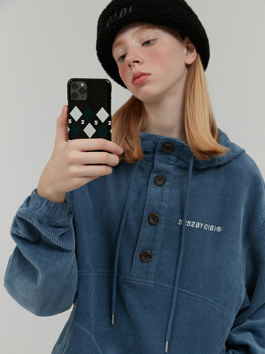 ARGYLE KNIT PHONE CASE [BLACK]