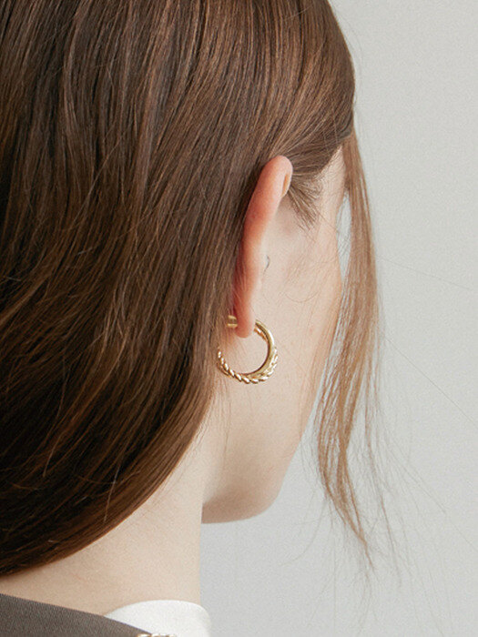 tweed line earrings (ver.2)