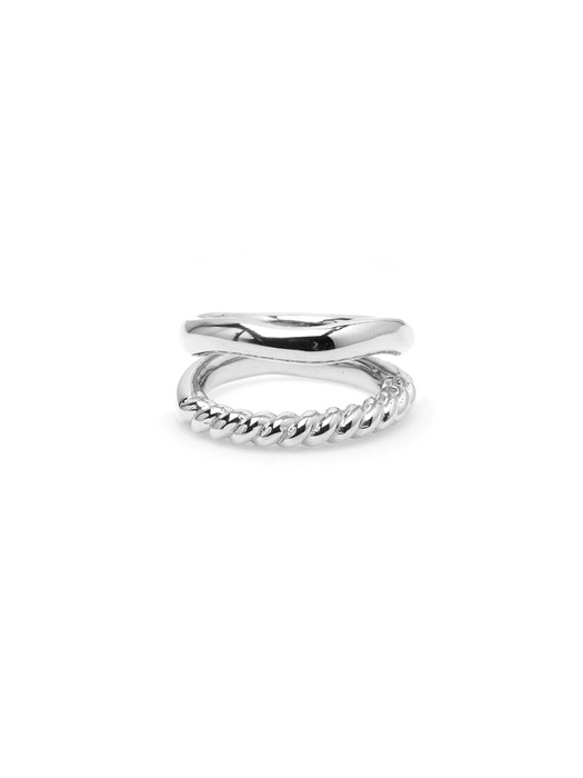 DOUBLE ROPE RING_Silver