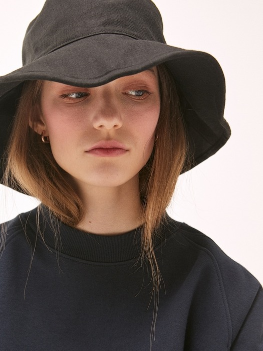 Linen Logo Bucket Hat - Black