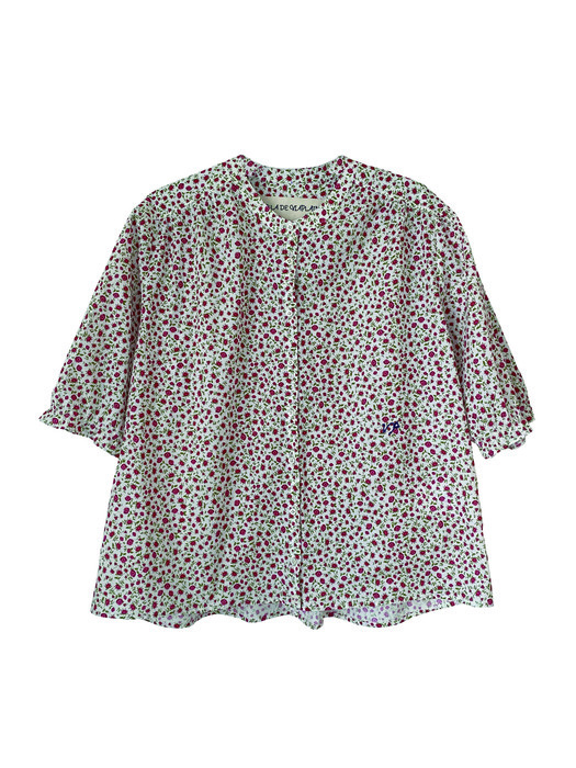 Via Fiore cotton floral blouse