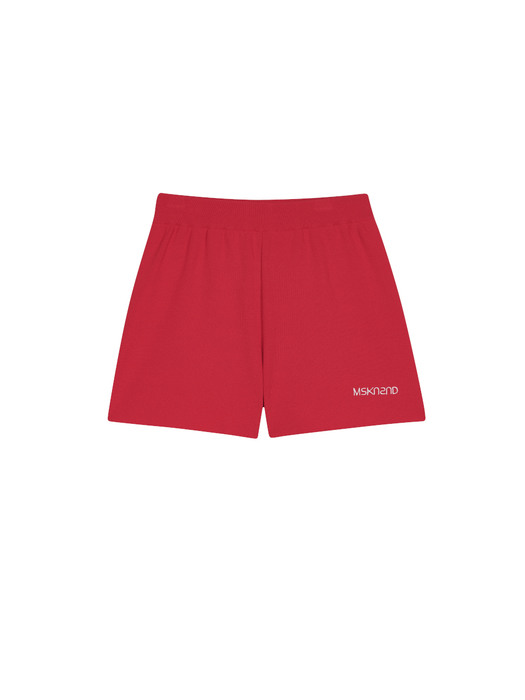KNIT SHORTS RED