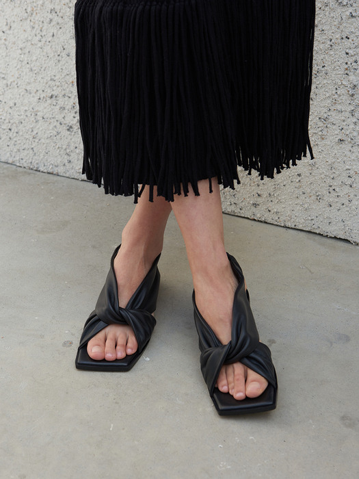 Ella Sandals Leather Black