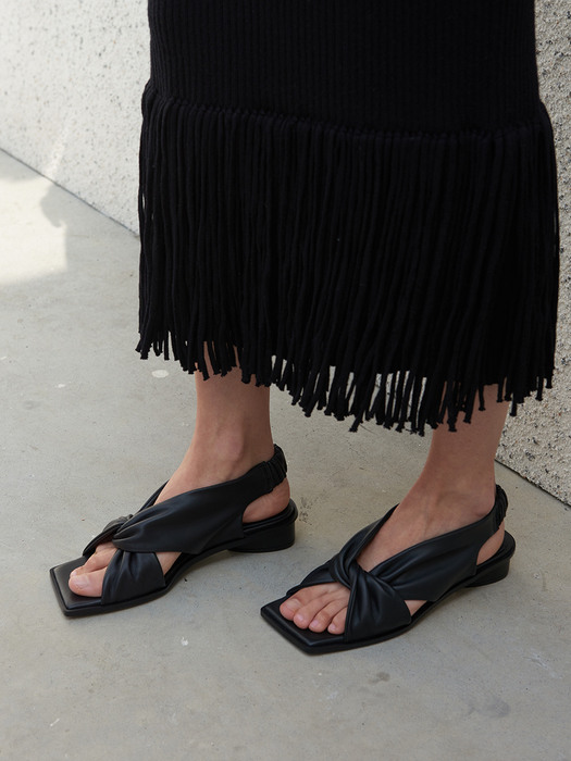 Ella Sandals Leather Black