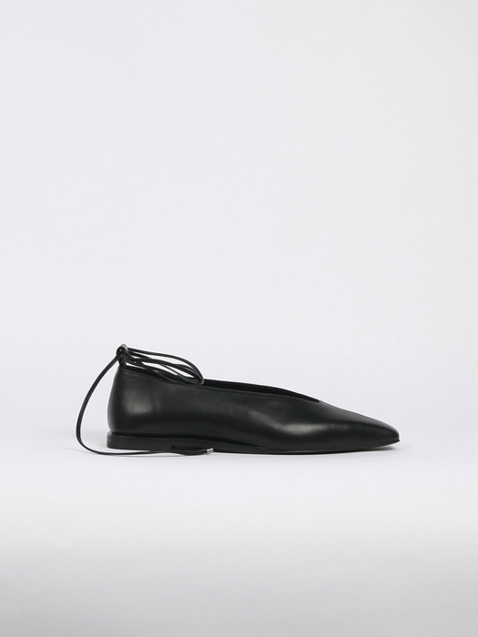 Miel Flat Leather Black