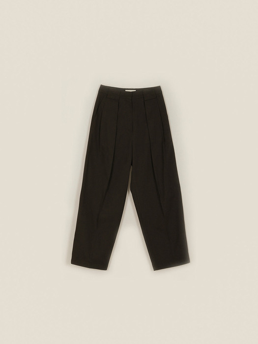 TAPERED FIT COTTON TROUSER (CHARCOAL)