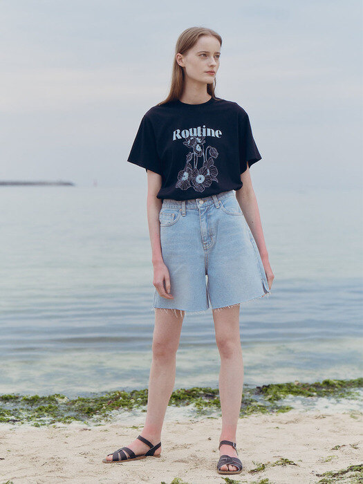 Routine T-Shirt_Navy(Skyblue)