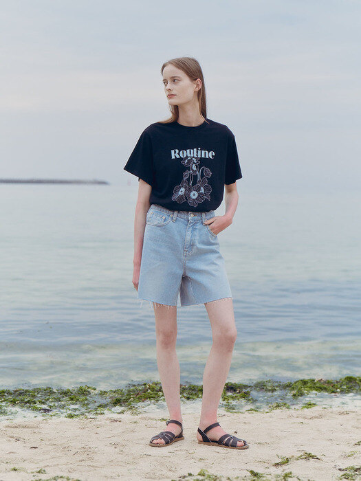 Routine T-Shirt_Navy(Skyblue)