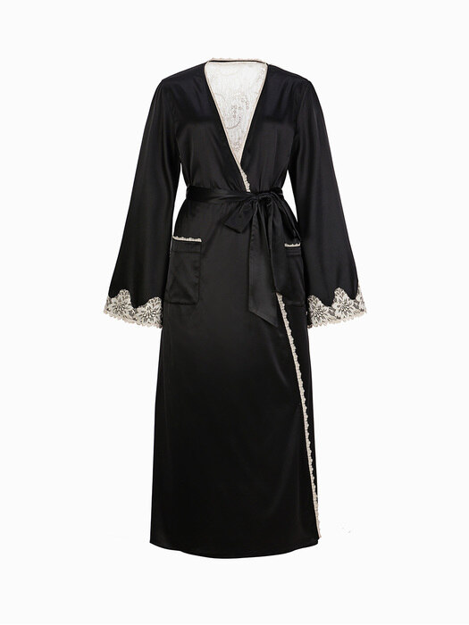 [GRACE SLIP] Long Robe (Black)