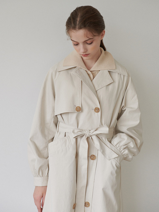 A-line Trench Coat_ivory