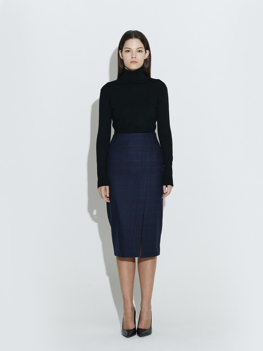 The Boss Wool skirt [Navy]