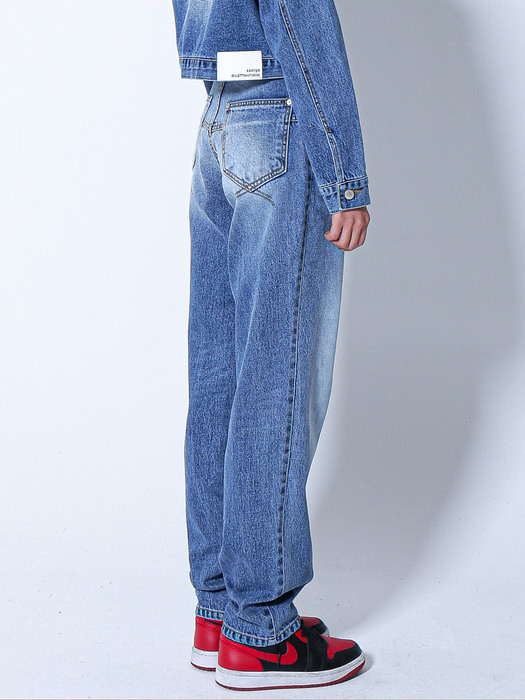 Sserpe X Dilettantisme - Mid Washing Semi Baggy Denim Pants