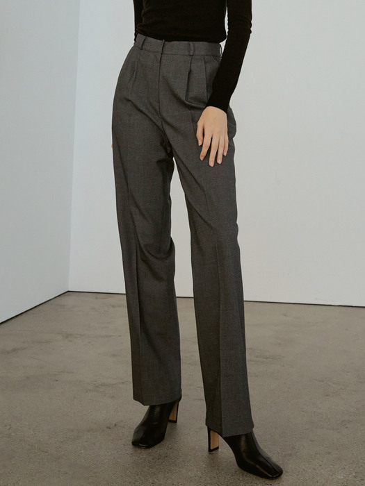 Classic wool slacks (charcoal)