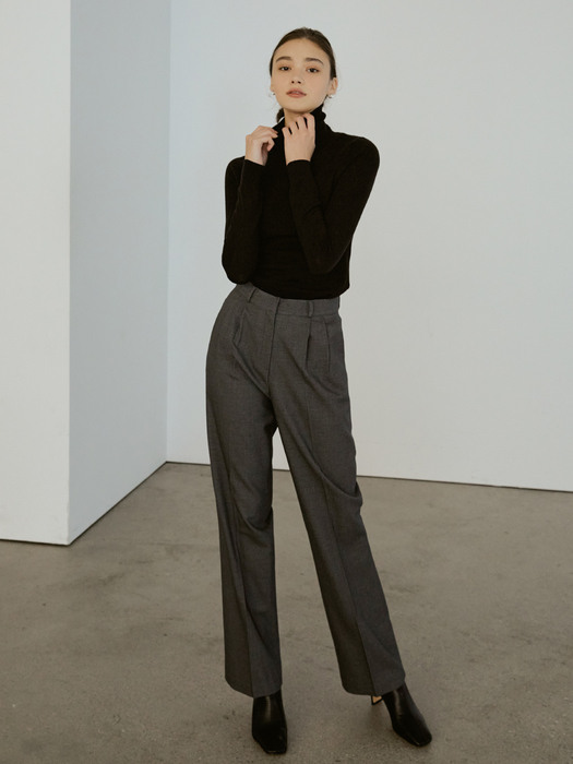 Classic wool slacks (charcoal)