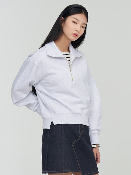 Volume Sleeve Big Collar Sweatshirts  Ivory (KE2140M070)