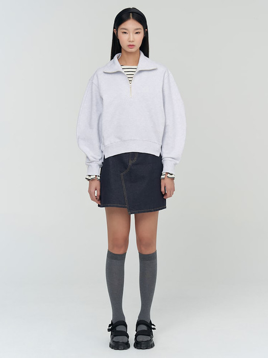 Volume Sleeve Big Collar Sweatshirts  Ivory (KE2140M070)