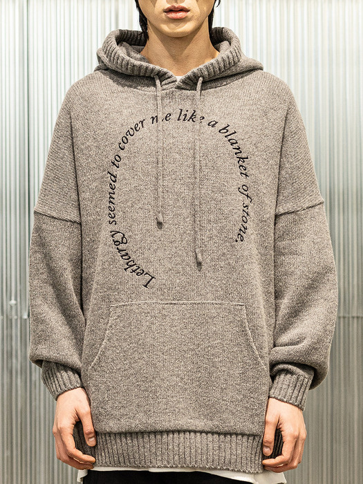 CIRCLE OPINION HOODY KNIT MSTNT001-GY