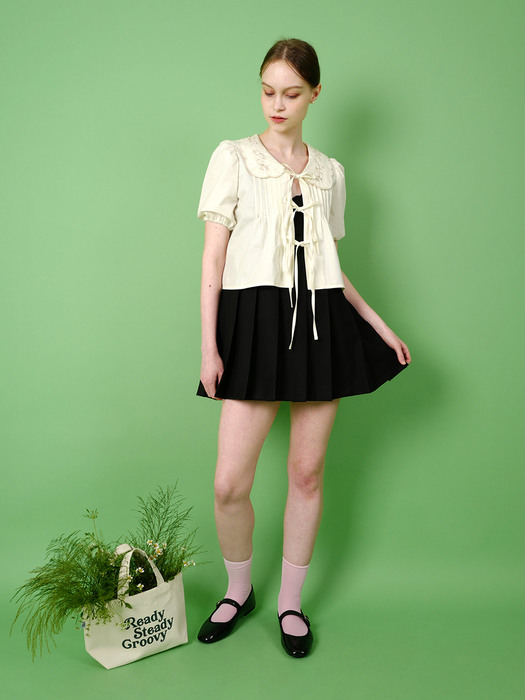 scallop flower blouse(ivory)