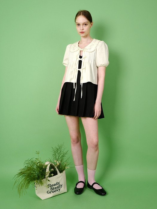 scallop flower blouse(ivory)