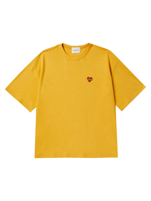 NOMANTIC SILKY OVERFIT 1/2 T-SHIRTS YELLOW