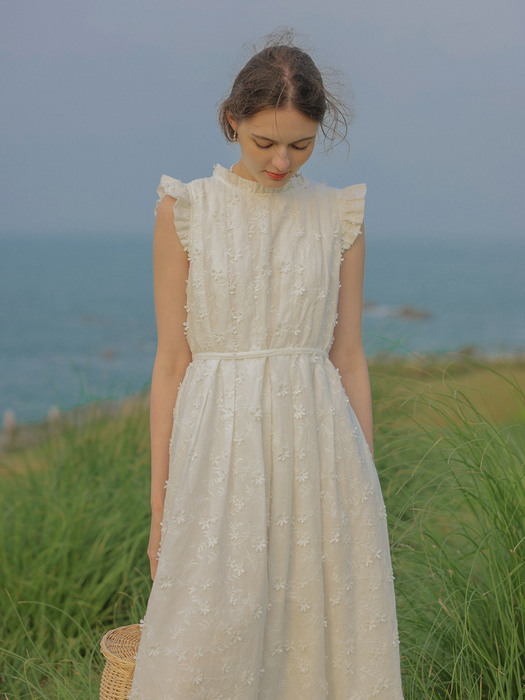 LAPHAEL sleeveless dress_white