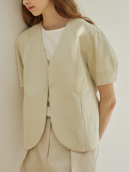 Collarless Summer Jacket 2 Color