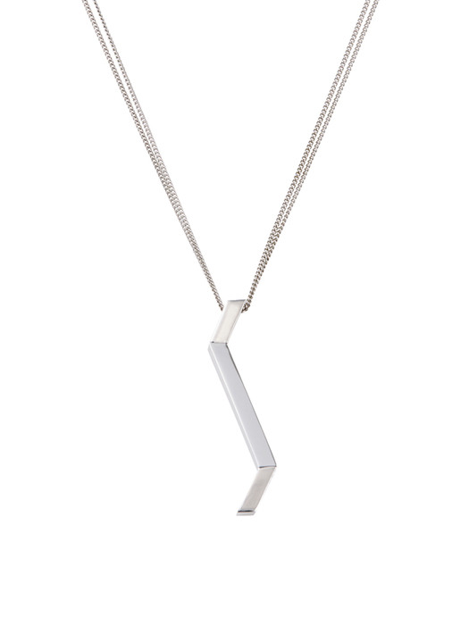 925 Silver Oblique Pendant Necklace SSN-00501