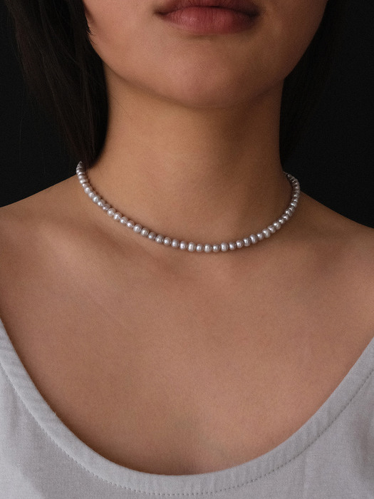Classic Grey Pearl Necklace