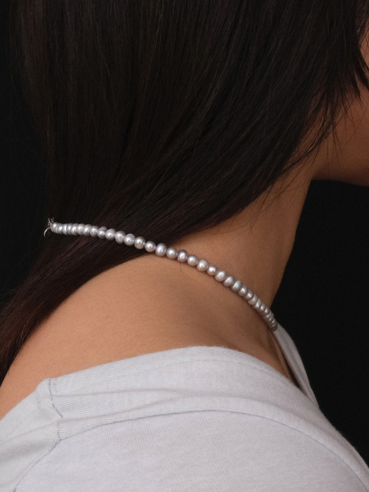 Classic Grey Pearl Necklace