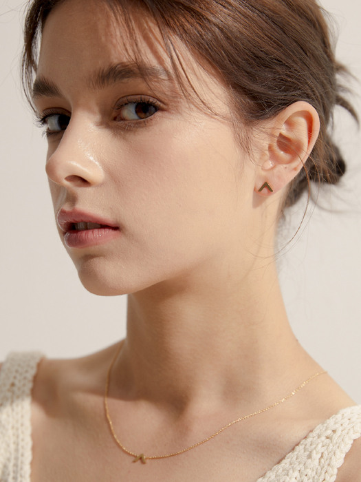 [SILVER 925 SET] Classic Vellamy Necklace + Earring_Gold