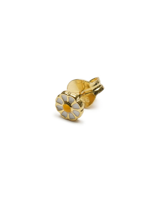 GOLD DAISY STUD EARRING / BLM033-WHITE