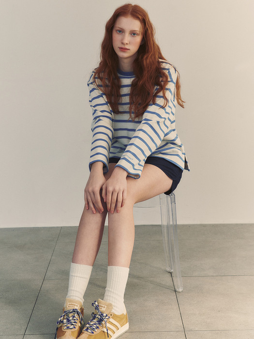 LAMBETH Stripe T-shirt (Wine/Blue)