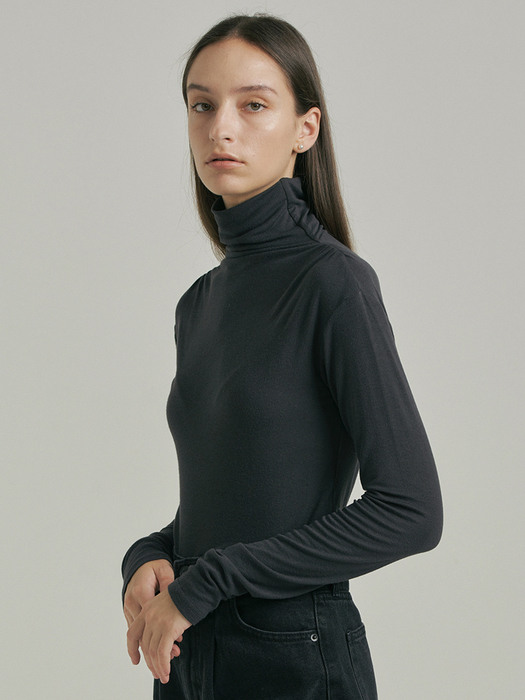 High Neck Jersey Top_CHARCOAL