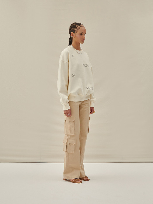 A TOUCH OF NATURE SWEATSHIRT_CREAM
