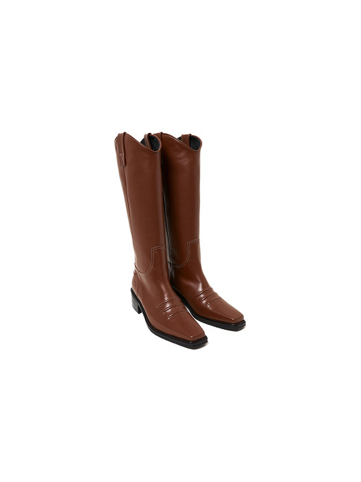 50mm Marfa Western Long Boots (BROWN)