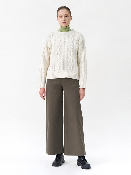 22FW Fold Cotton Pants / Khaki