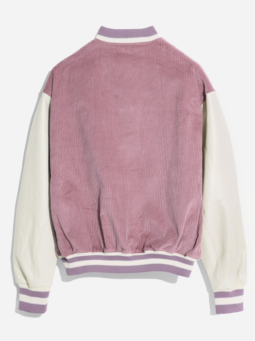 CORDUROY VARSITY JACKET_PINK