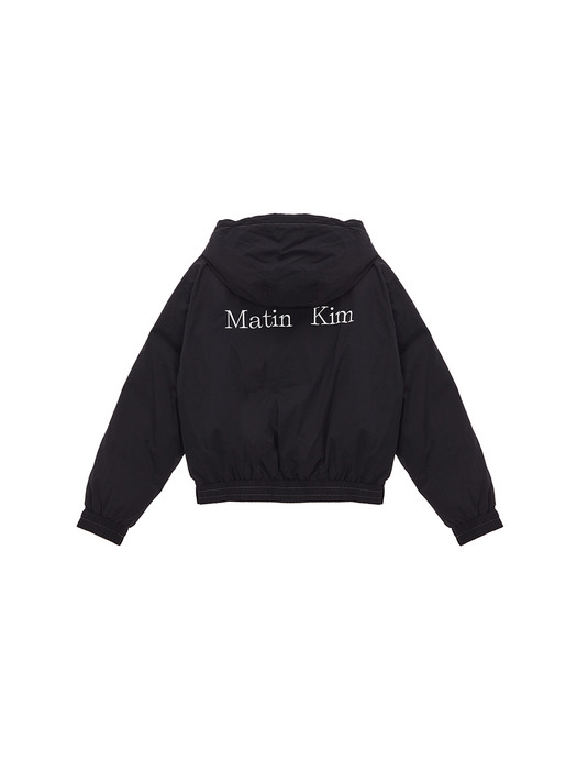 MATIN CROP HOOD DOWN JACKET IN BLACK