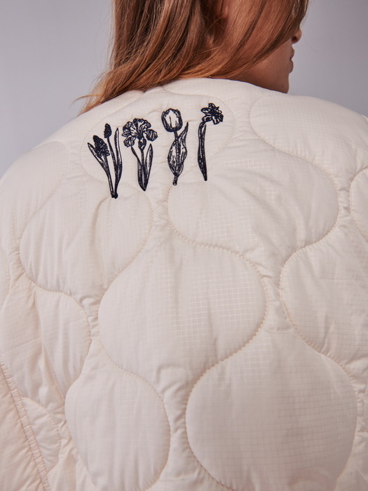 FOUR BEAUTY QUILTING JACKET_IVORY