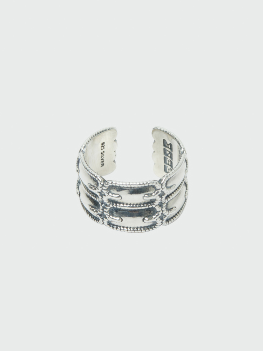 WOLD Double-Band Logo Ring - Silver