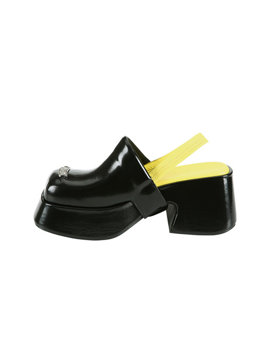 (WOMEN) LOLANTA SQUARE TOE LOAFER SANDAL aaa337w(BLACK)