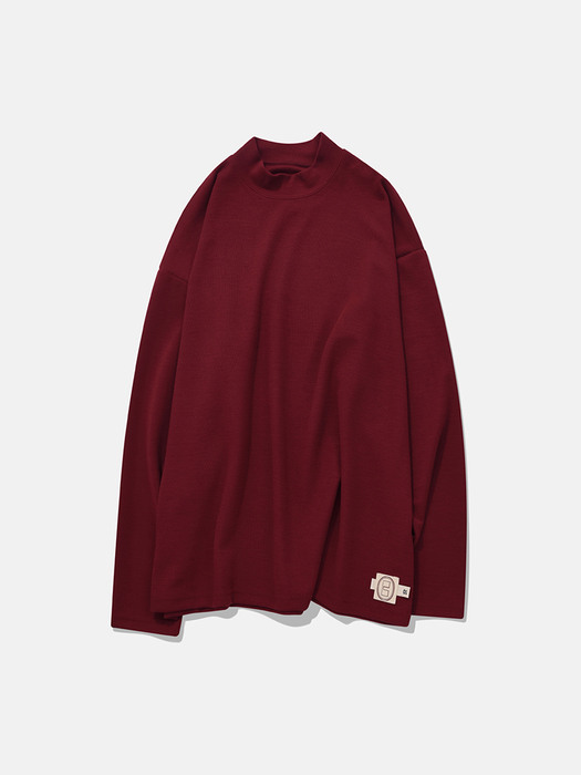 Layer mock neck / Red