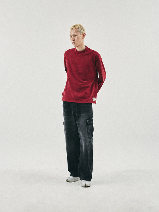 Layer mock neck / Red