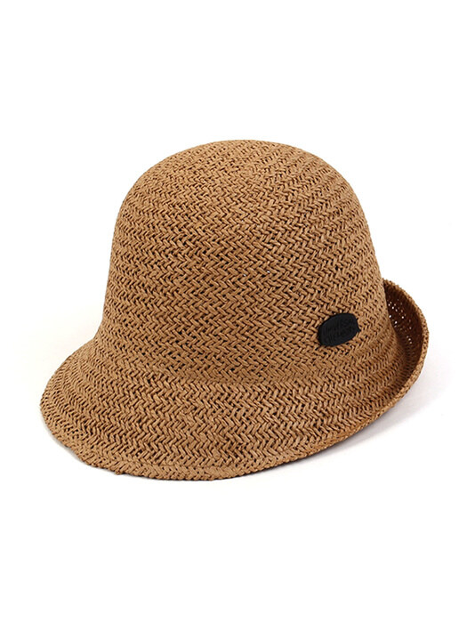 French Paper Brown Cloche Hat 여름페도라