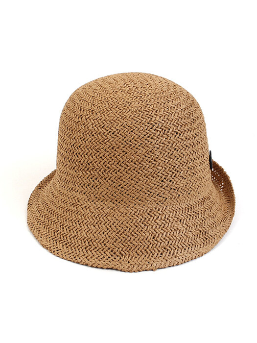 French Paper Brown Cloche Hat 여름페도라